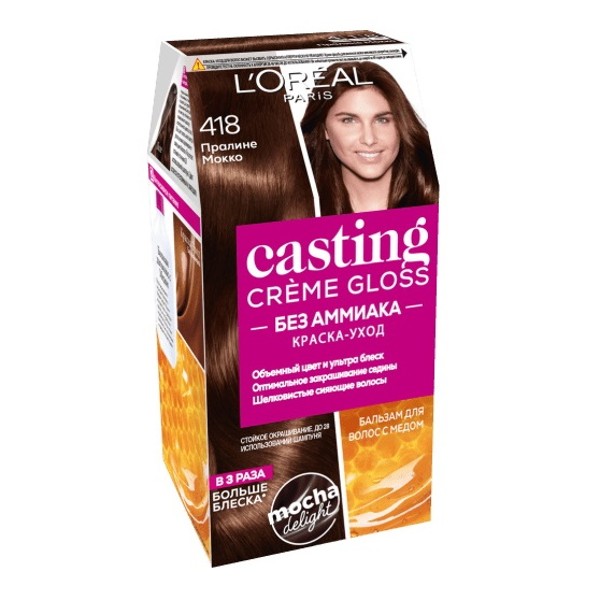 Краска для волос Loreal Casting Creme Gloss 518 карамельный мокко