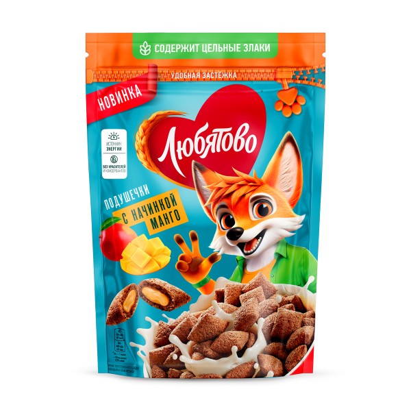Подушечки с начинкой манго Любятово 220г