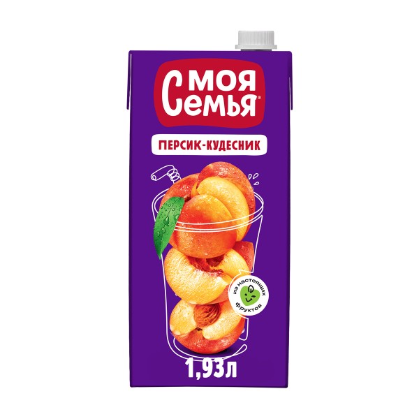 Напиток сокосодержащий Моя семья 1,93л персик-кудесник