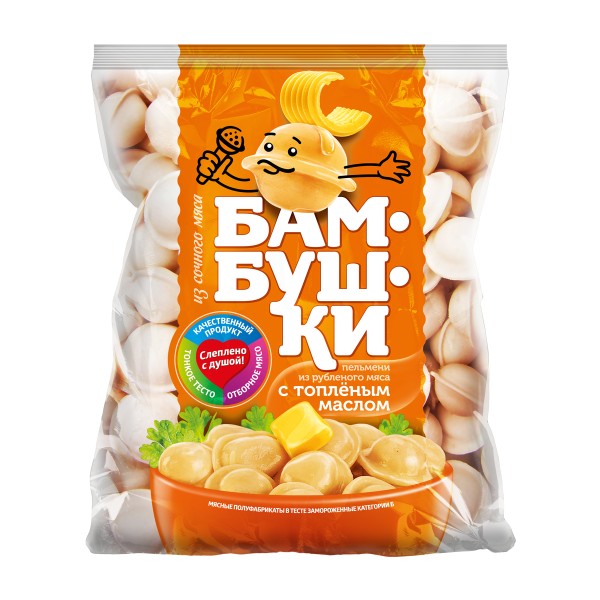 Пельмени Бамбушки с топленым маслом 400г