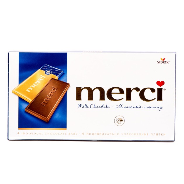 Шоколад молочный Merci 100г