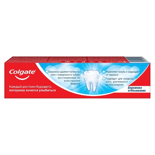 Зубная паста Colgate Бережное отбеливание, с фтором и кальцием 100 мл