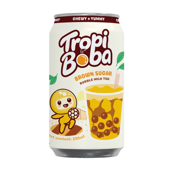 Напиток Bubble tea brown sugar Tropi Boba 0,33л