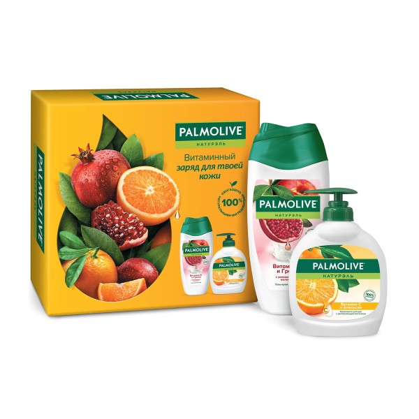 Набор подарочный Palmolive Натурэль Витаминный заряд: гель-крем 250мл+крем-мыло 300мл