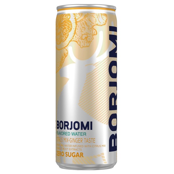 Напиток газированный Borjomi Flavored Water цитрусовый микс и имбирь без сахара 330мл