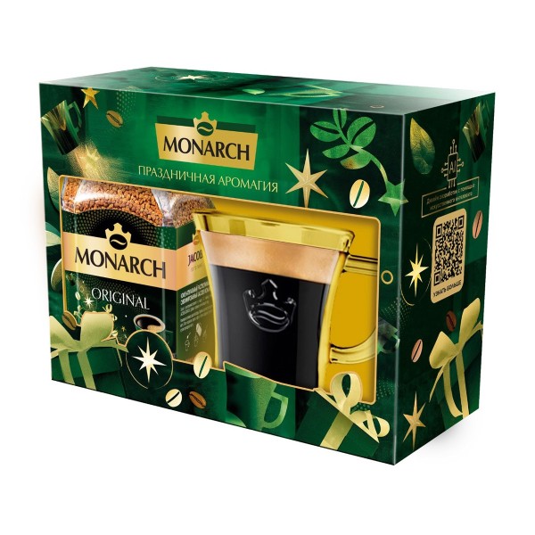 Набор подарочный: кофе растворимый Monarch Original 95г + чашка