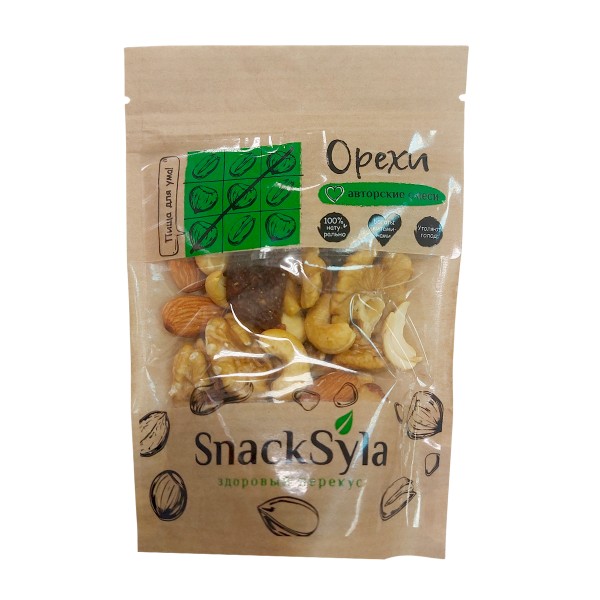 Смесь Snacksyla из орехов и сушеного абрикоса Здоровый перекус 50г