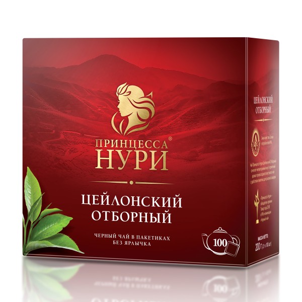 Чай черный Принцесса Нури цейлонский отборный 100пак