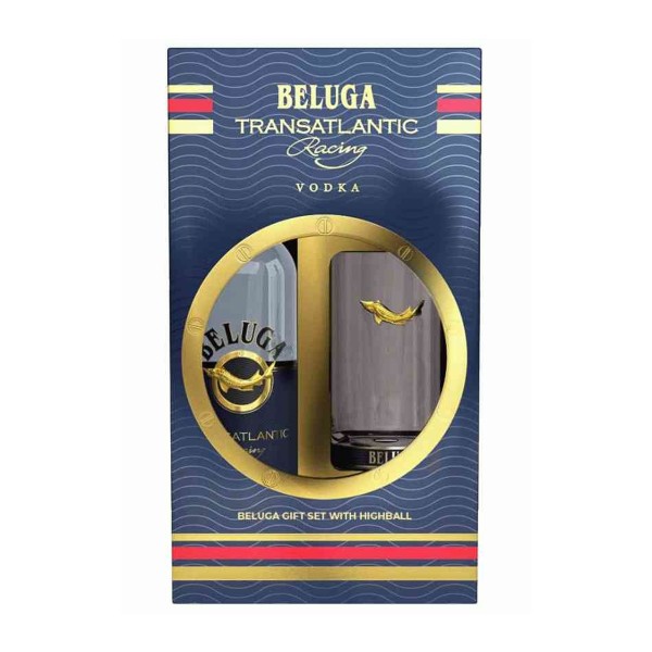 Водка Beluga Transatlantic 40% 0,7л + стакан хайбол
