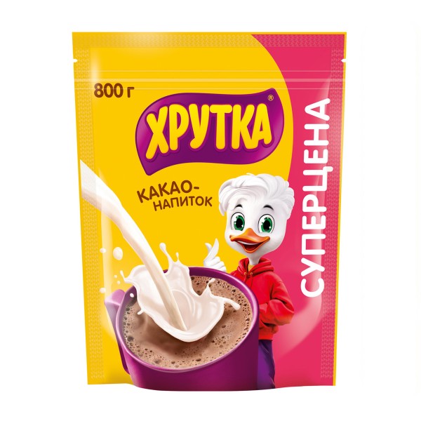 Какао-напиток Хрутка быстрорастворимый 800г
