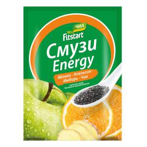 Смузи Energy Fitstart 20г яблоко-апельсин-имбирь-чиа