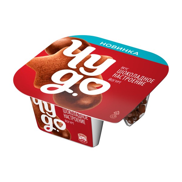 Йогурт Чудо хрустящий десерт 4% 105г шоколадное настроение БЗМЖ