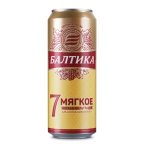 Пиво мягкое Балтика №7 4,7% 0,45л