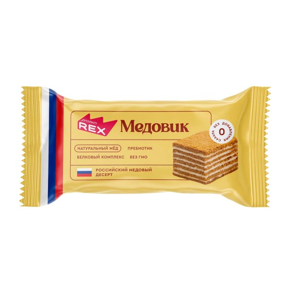Пирожное Royal Cake протеиновое Protein Rex 40г Медовик