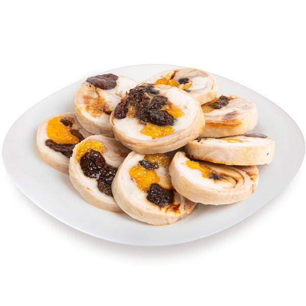 Куриный рулет с курагой и черносливом производство Макси