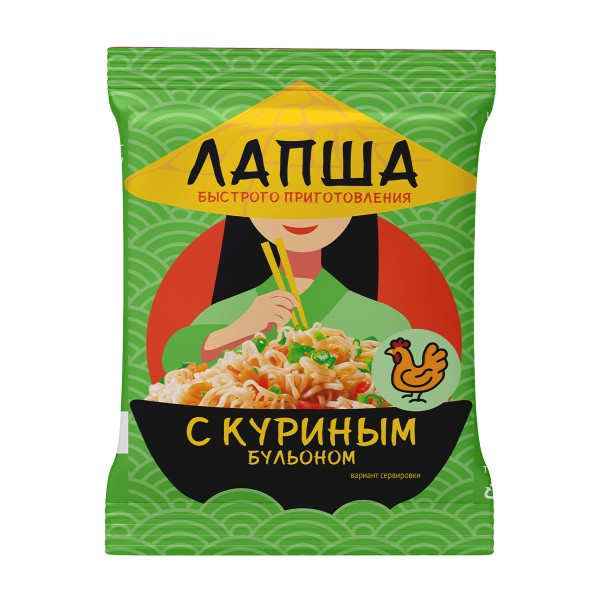 Лапша быстрого приготовления с куриным бульоном 60г