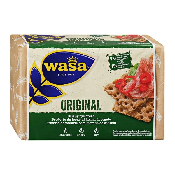 Хлебцы цельнозерновые ржаные Wasa 275гр