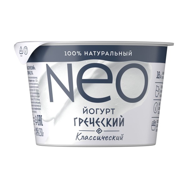 Йогурт NEO греческий классический 2% Вимм-Билль-Данн 230г БЗМЖ