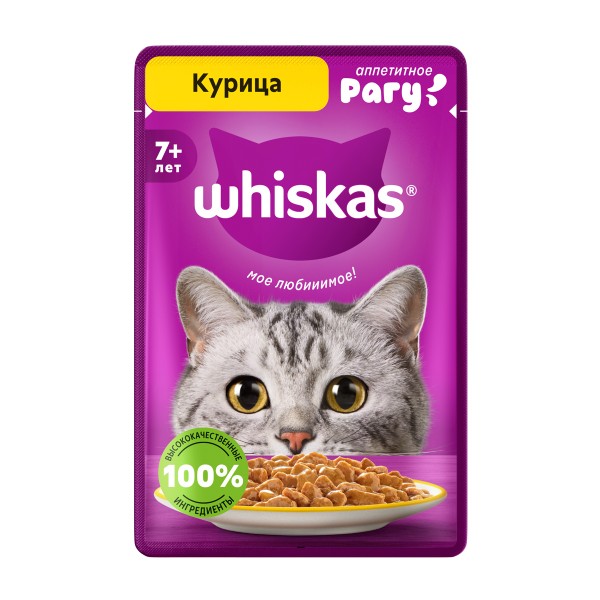 Корм для кошек старше 7 лет Whiskas 75г рагу с курицей