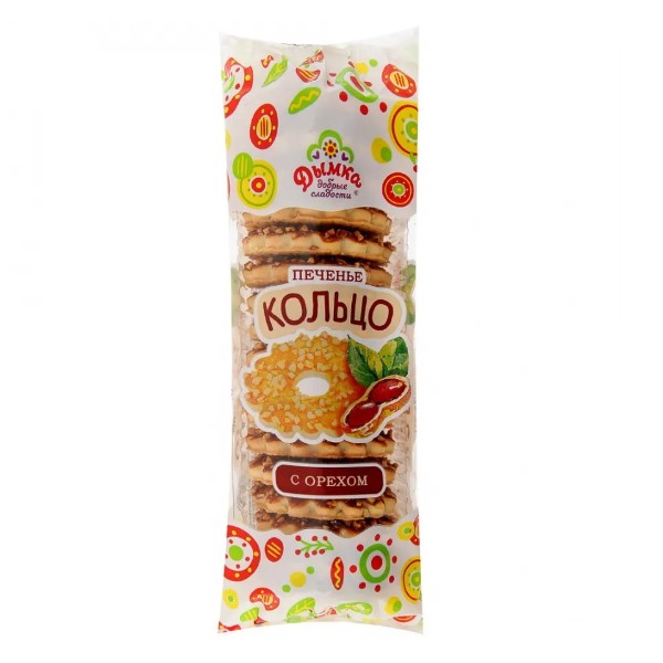Печенье Кольцо с орехом Дымка 225г