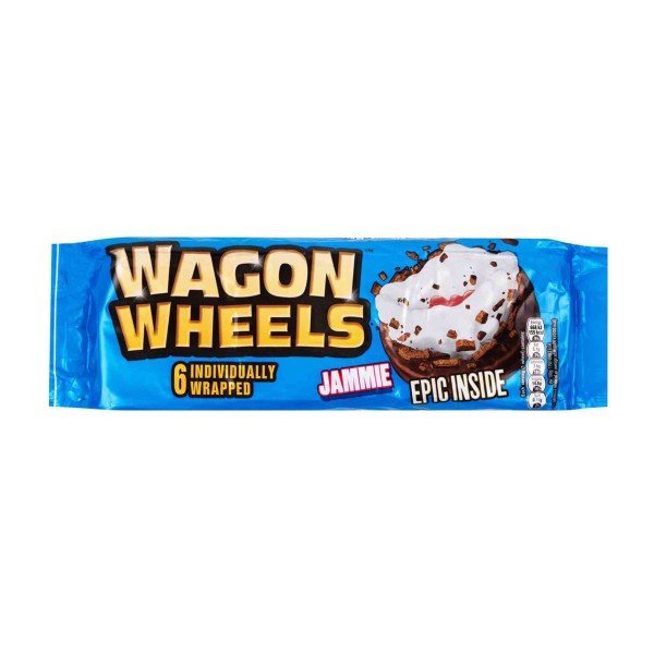 Печенье Wagon Wheels бисквитное с суфле и джемом Jammie 228г