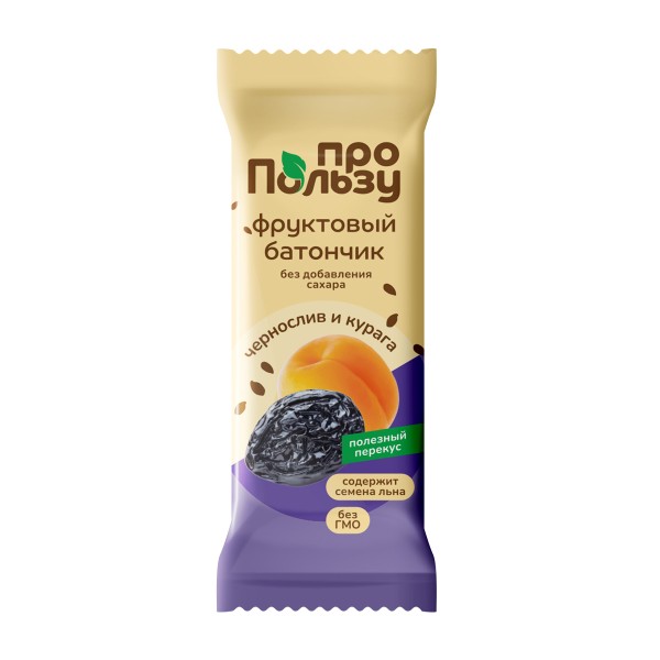 Батончик фруктовый ПроПользу 33г чернослив-курага