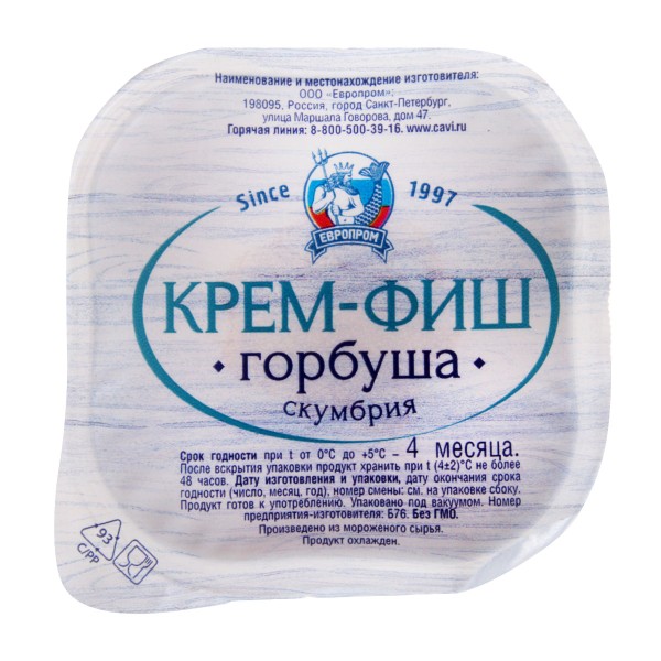 Паста рыбная Крем-фиш горбуша и скумбрия Европром 150г