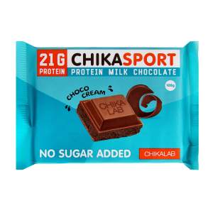 Шоколад ChikaSport молочный Chikalab 100г с шоколадной начинкой