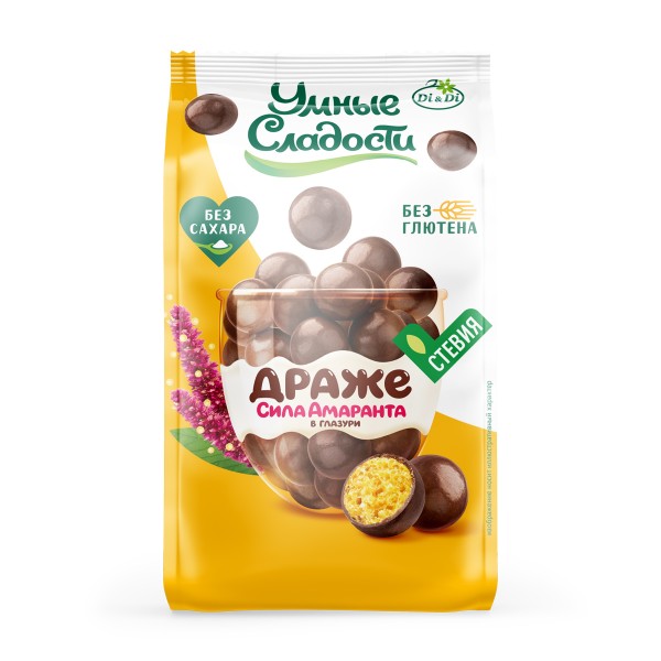 Драже Умные сладости амарантовые 50г в глазури