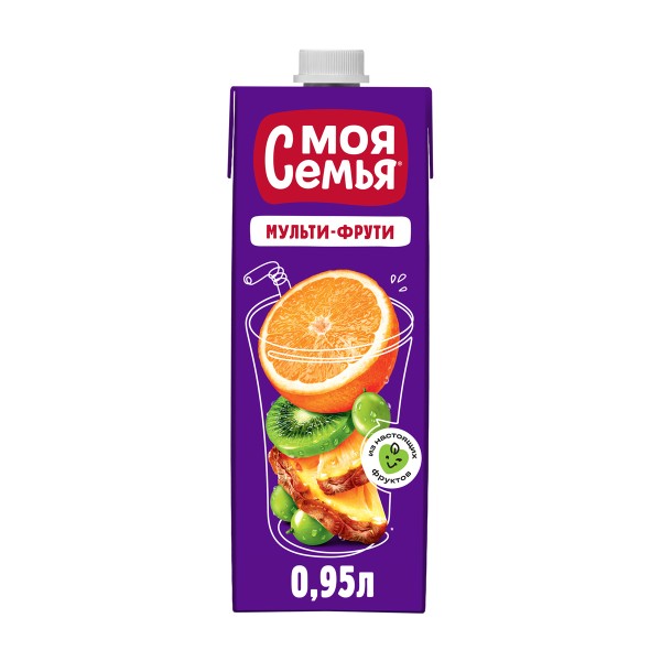 Напиток сокосодержащий Моя семья 0,95л мульти-фрути