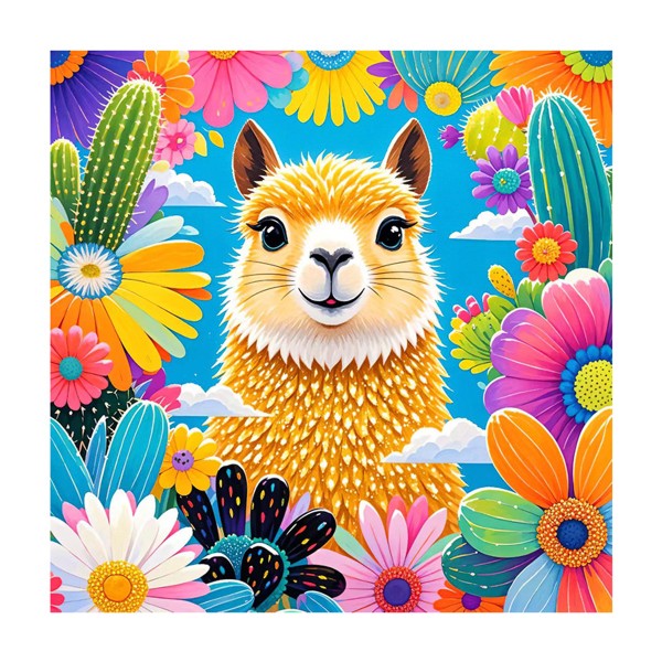 Набор для творчества алмазная мозаика 20х20см Mazari лама