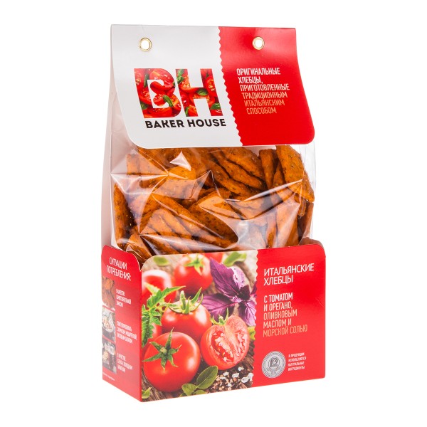 Хлебцы итальянские Раменский КК 250г с томатом,орегано,оливковым маслом и морской солью