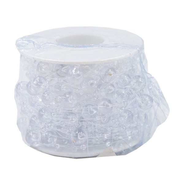 Бусы на елку Бусинки прозрачные 3/8ммх10м