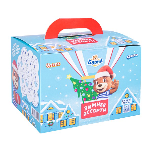 Новогодний подарок Медвежонок Барни+Picnic+Печенье Oreo 370г