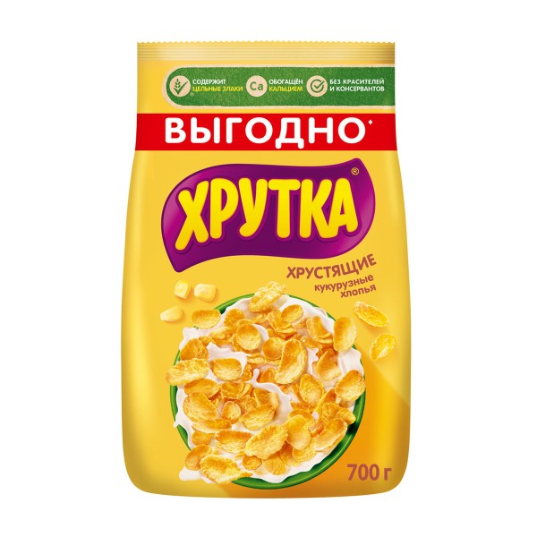 Сухой завтрак Хлопья кукурузные Хрутка Nestle 700г
