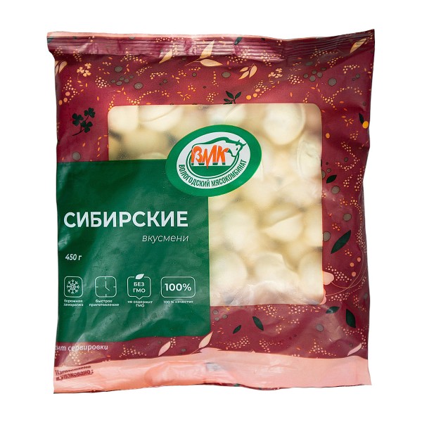 Пельмени Сибирские вкусмени 450г ВМК