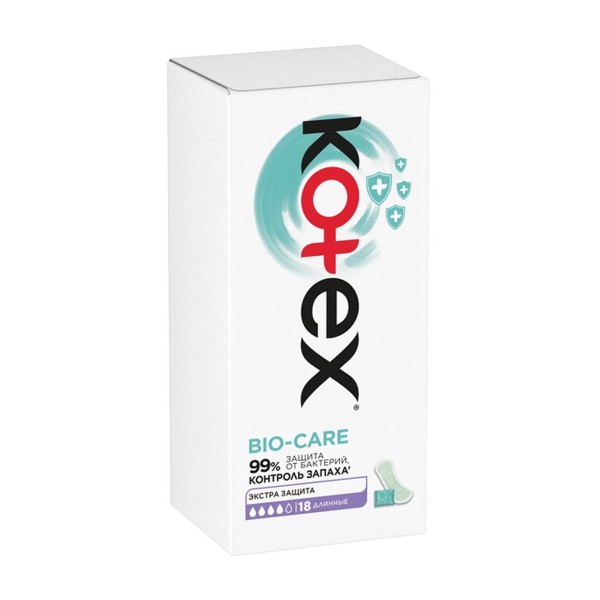 Прокладки гигиенические Kotex Bio-Care Длинные ежедневные 18шт