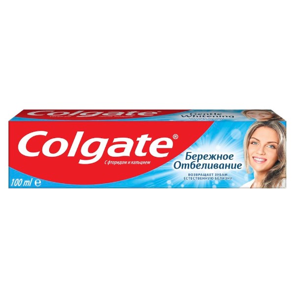 Зубная паста Colgate Бережное отбеливание, с фтором и кальцием 100 мл