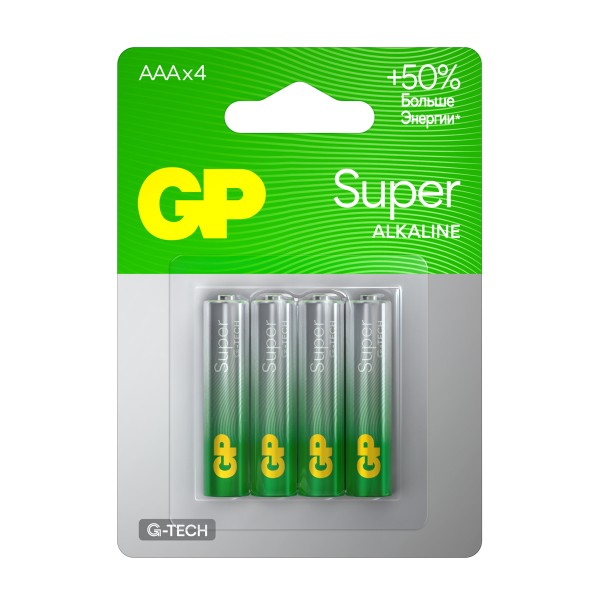 Батарейка GP Super Alkaline LR03 24А-CR4 ААА 4шт