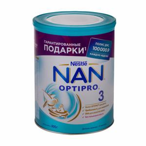 Смесь детская молочная сухая Nan 3 Optipro Nestle 800г
