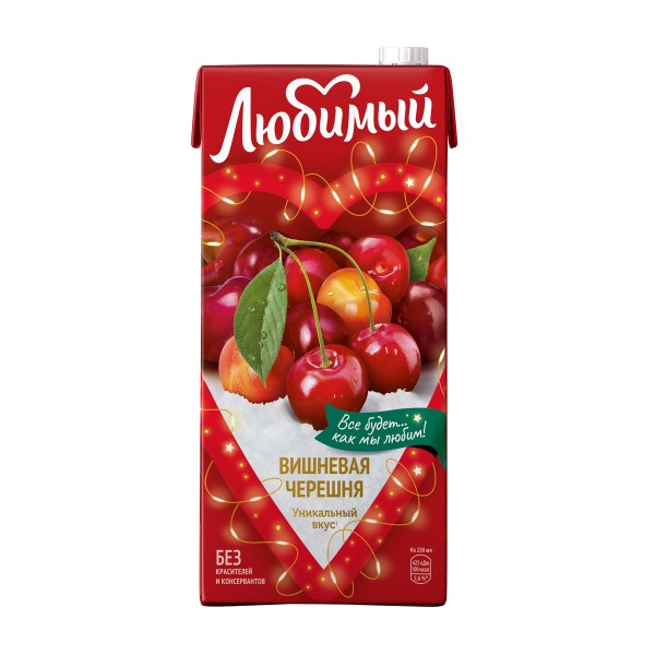 Напиток сокосодержащий Любимый Вишневая черешня 1,93л
