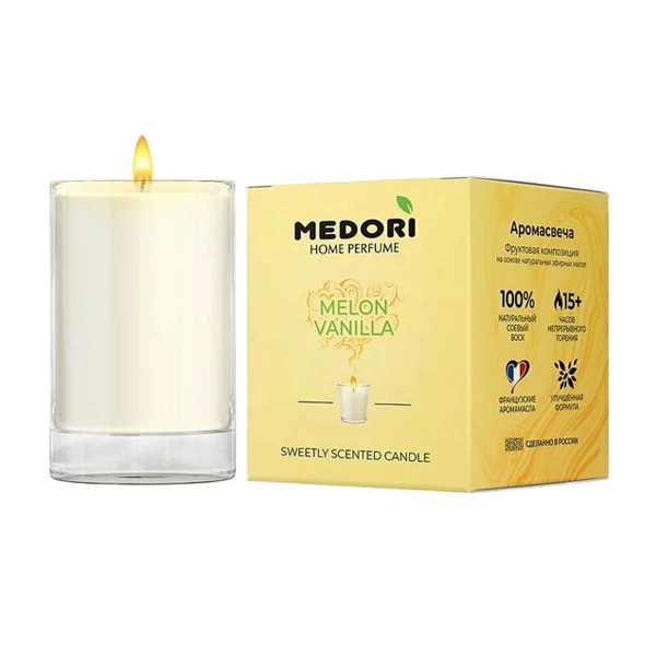 Свеча Medori ароматическая 70г  Melon Vanilla