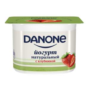 Йогурт Danone 2,9% 110г клубника БЗМЖ