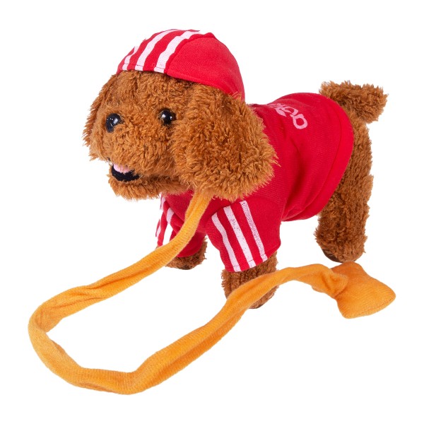 Игрушка мягкая Пудель интерактивная на батарейках 30см