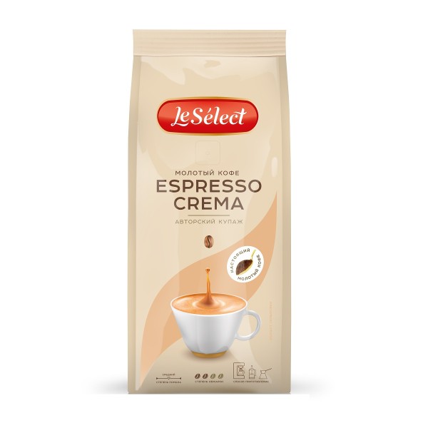 Кофе молотый Le Select Espresso Crema 200г пакет