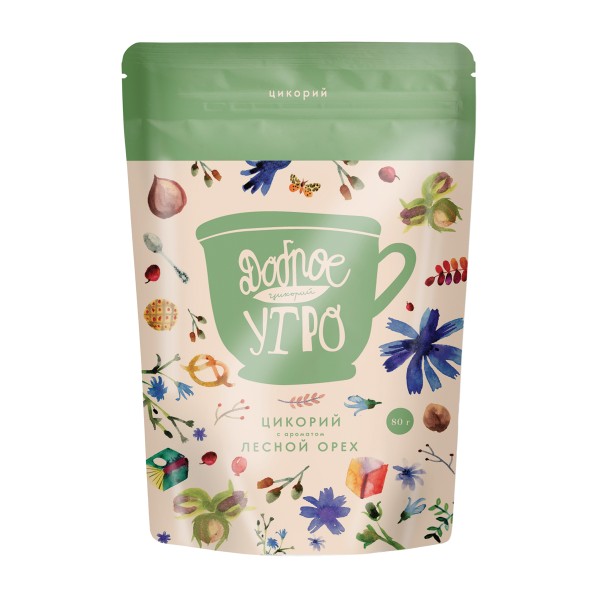 Цикорий растворимый Доброе утро лесной орех 80г
