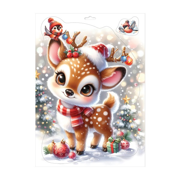 Наклейка двусторонняя олененок