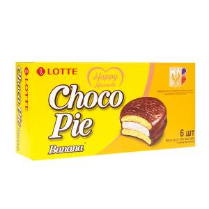 Печенье Lotte Choco Pie banana 6штХ28г
