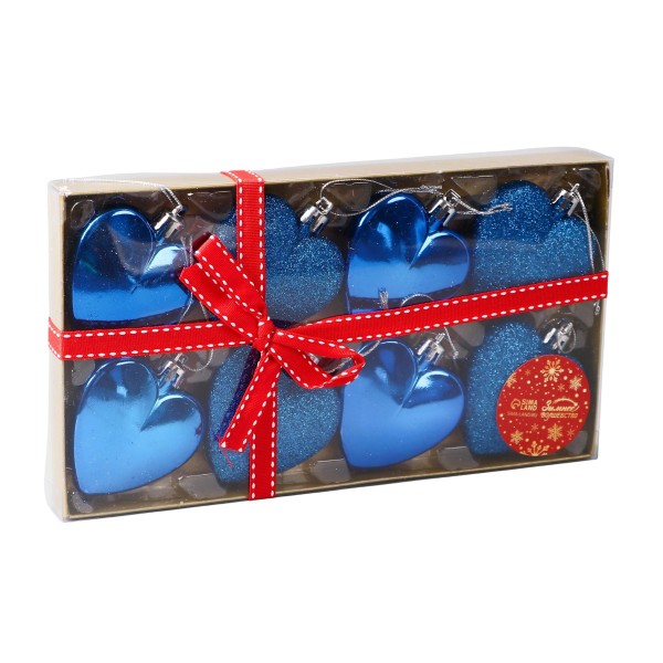 Набор украшений Романтика синий 6см 8шт Зимнее волшебство