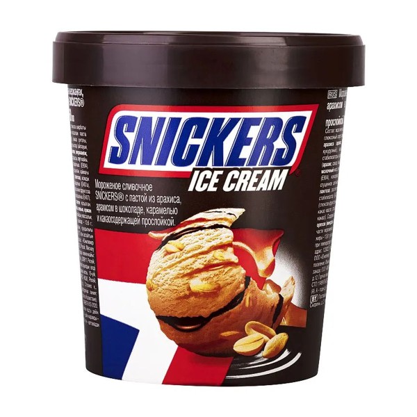 Мороженое Snickers сливочное 340 г